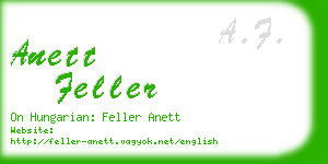 anett feller business card